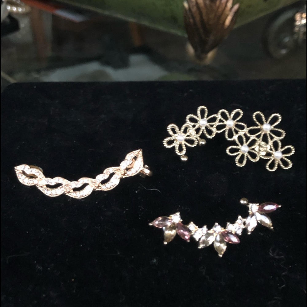 3 beautiful earring climbers